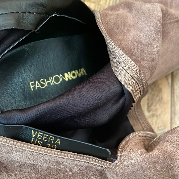 Fashion Nova Women's Heeled Boots - Taupe - Picture 2 of 11